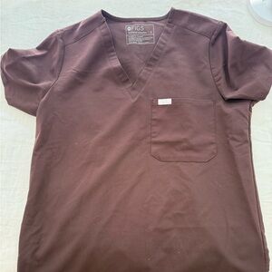 Figs espresso scrub top